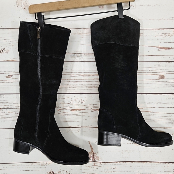 NEW La Canadienne | Passion Black Suede Riding Boot - Picture 3 of 10